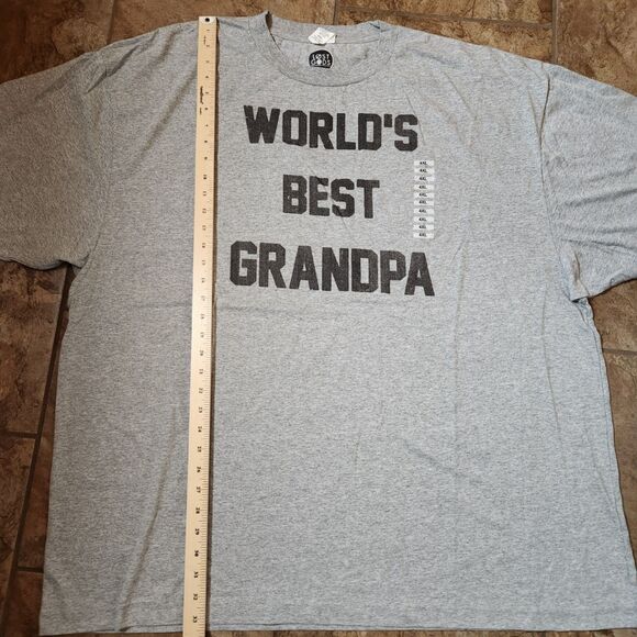 World’s Best Grandpa Tee – Men’s 4XL, Grey, Gift Idea - Picture 5 of 9